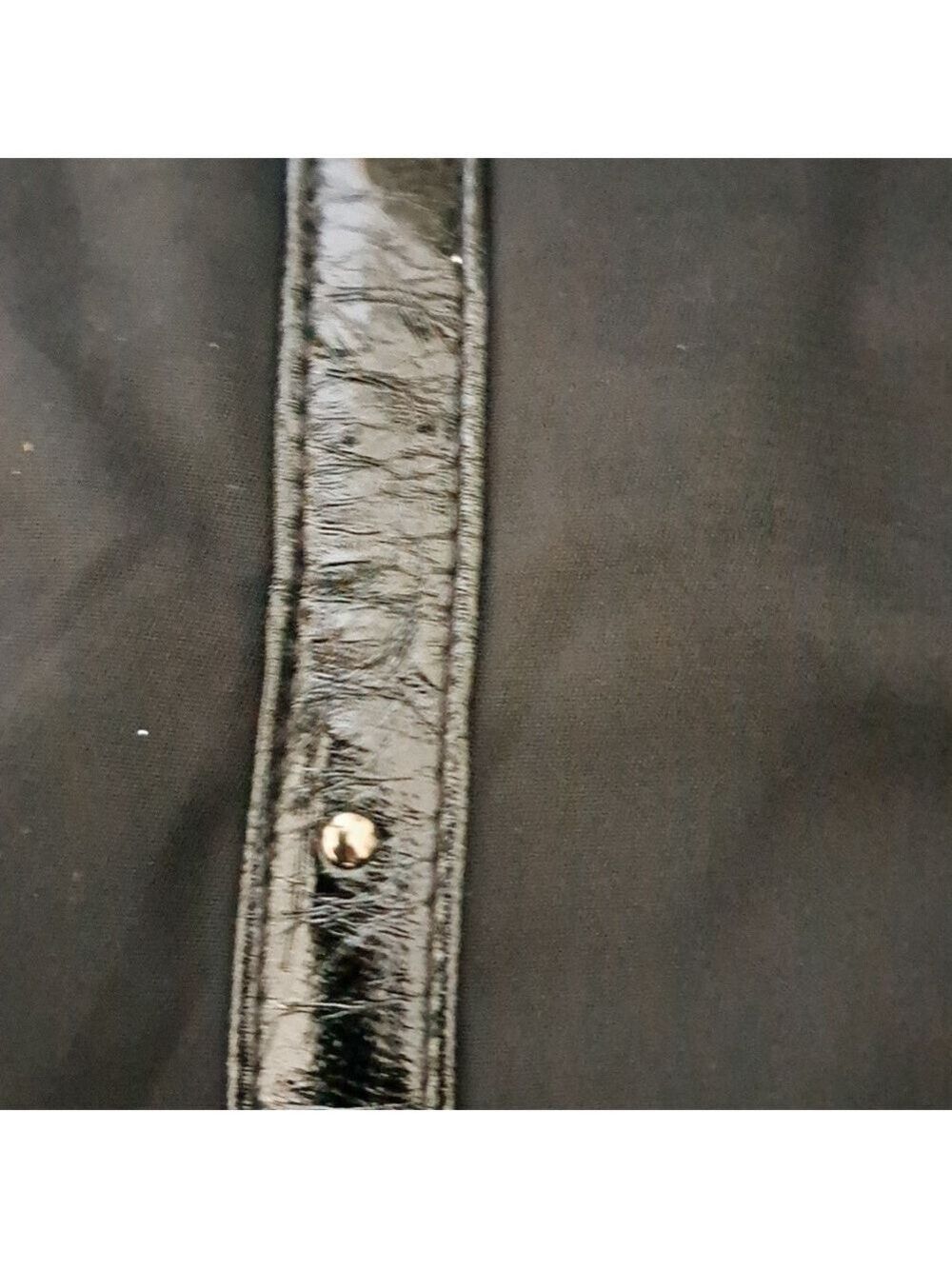 ANN TAYLOR black studded tote shoulder bag purse red lining lightweight coastal - Picture 6 of 6